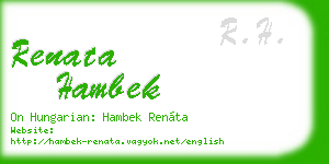 renata hambek business card
